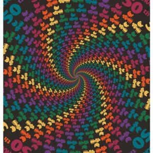Woodstock 50th Spiral Tapestry ~ Officially Licensed ~ 60" x 90" ~ Brand New!